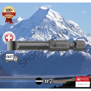 ดอกไขควงลม ปากแบน PB Swiss Tools รุ่น PB E6.100 ปากแบน ยาว 50 มม.