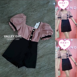 จั๊มสูทกางเกงกระโปรง งานป้าย Valley girl sizeS ***มือ1ป้ายห้อย