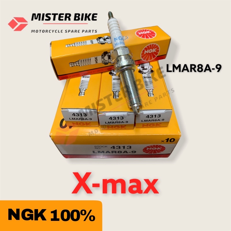หัวเทียน NGK แท้  X-max 300  LMAR8A-9/LMAR8L-9- NGK Spark Plug XMAX Forza300 Forza350 PCX160