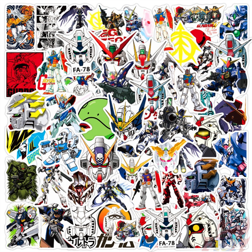 ❉ Mobile Suit Gundam Series 02 Stikers ❉ 50 ชิ้น/เซ็ต DIY แฟชั่นกันน้ํา Doodle Decals Stikers