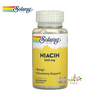 Solaray Niacin (Vitamin B 3) 500 mg 100 VegCaps ไนอะซิน วิตามินบี 3 (100 เวจจี้แคปซูล)