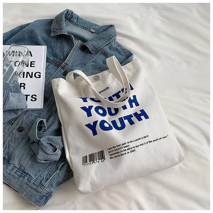 กระเป๋า​ผ้าแคนวาสแฟชั่นสไตล์​เกาหลี​สุดฮิต YOUTH
