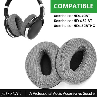 แผ่นผ้ารองหูฟัง แบบหนา สีเทา แบบเปลี่ยน สําหรับ Sennheiser HD4.50BT HD4.50BTNC HD4.40BT