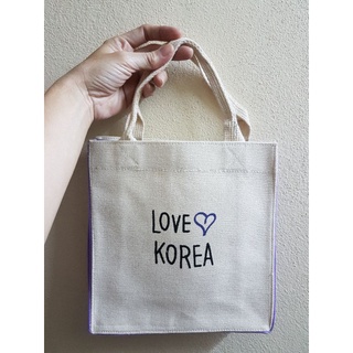 กระเป๋าผ้า LOVE KOREA