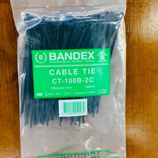 Cable tie 10 cm. Black Bandex