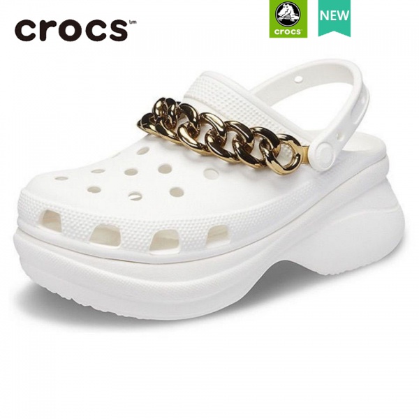crocs  รองเท้า crocs ผู้หญิง  crocs classic bae clog   รองเท้าแตะ  รองเท้าแตะเพื่อสุขภาพ   แบบหนา แต่งรูกลวง เหมาะกับเดินชายหาด สําหรับผู้หญิง