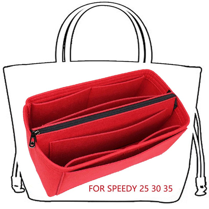 กระเป๋าเครื่องสําอาง ผ้าสักหลาด แบบพกพา สําหรับ SPEEDY 25 30 35 Neverfull