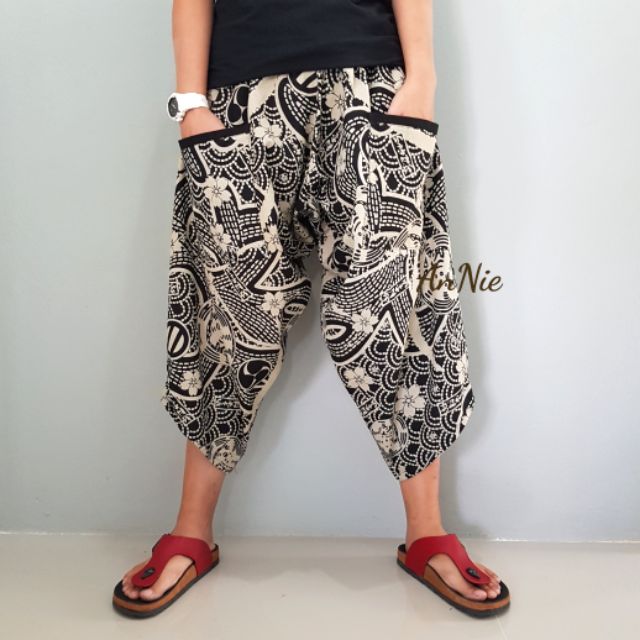 NEW!! SAMURAI PANTS กางเกงผ้าฝ้ายเมือง ทรงซามูไร