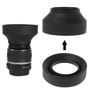 ROX❥Lens Hood Rubber Collapsible Wide-Angle 3 Stage 62mm Camera Replacement Part