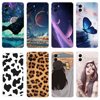 เคสโทรศัพท์มือถือ ซิลิโคนนิ่ม TPU ใส ลายวัวอวกาศ หรูหรา สําหรับ Vivo Y15S V2120 Y15A V2134 2021