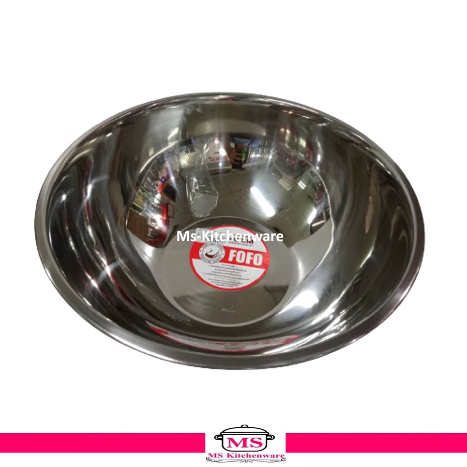 FOFO ชามผสม สเตนเลส  ตราโฟโฟ (มีให้เลือก 16, 18, 20, 22, 24, 27 ซม.)