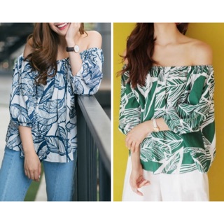 Tropical Off Shoulder Top