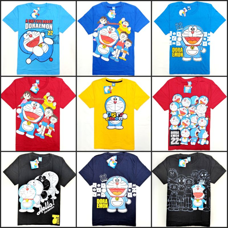 ลดราคาพิเศษ อก36" เสื้อยืดเด็กโต โดเรม่อน Doraemon ลิขสิทธิ์แท้