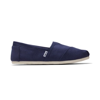 TOMS รองเท้าลำลองผู้หญิง แบบสลิปออน (Slip on) รุ่น Classic Navy Canvas รองเท้าลิขสิทธิ์แท้