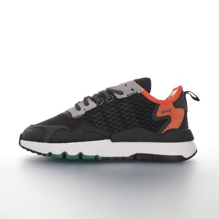 adidas originals nite jogger in black and orange