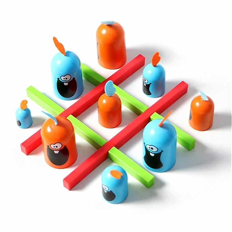 Finger Rock Educational Gobblet Gobblers Toys Tic-Tac-Toe Chess Parent Children Board Game Party Str