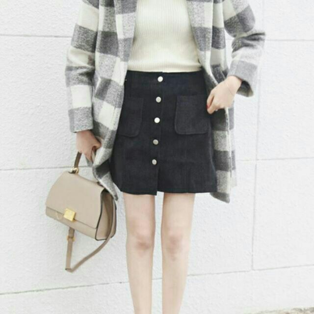 Black Double Pocket skirt