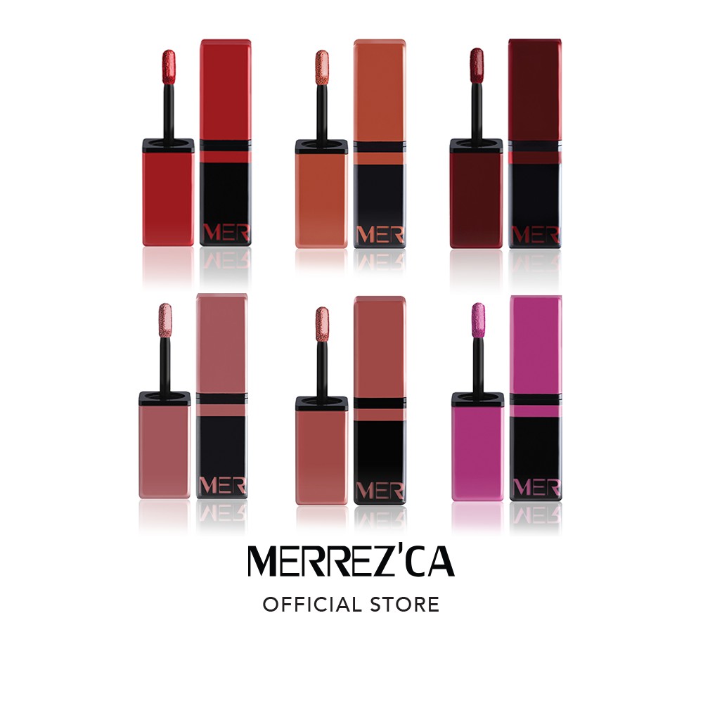 MERREZ'CA SPEAK VELVET LIP (COLOR #101 - #404) เมอร์เรซกา สปีค เวลเว็ท ลิป เครื่องสำอาง ลิปสติก ลิปล