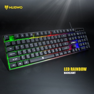 *คีบอร์ด มีไฟ MARS NK-36 คีบอร์ดเกมมิ่ง Nubwo Gaming Keyboard