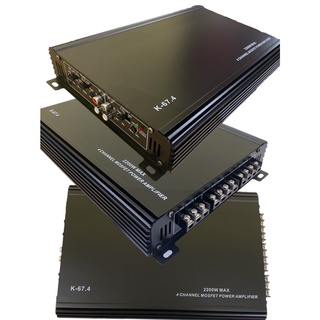 เพาเวอร์แอมป์ CLASS AB 4CH 2200W เพาเวอร์แอมป์รถยนต์ เพาเวอร์ติดรถยนต์ เพาเวอร์ Class AB 4ชาแนล แอมป์ขยาย K  67.4