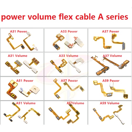 แพรปุ่มสวิตปิดเปิด ปุ่มเปิดปิด ปุ่มเปิดเสียง สําหรับ Oppo A53 A37 A51 A57 A59 A71 A77 A79 A83 A3S A5