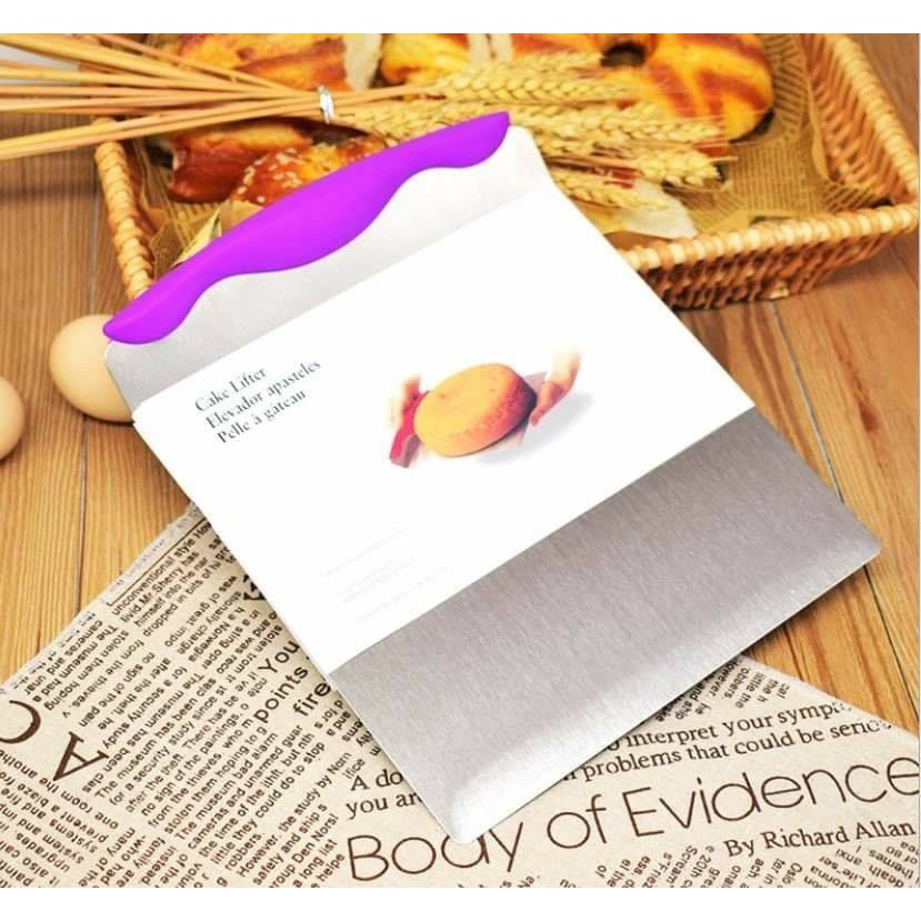 แผ่นย้ายเค้ก แผ่นยกเค้ก  งานสแตนเลสอย่างดี