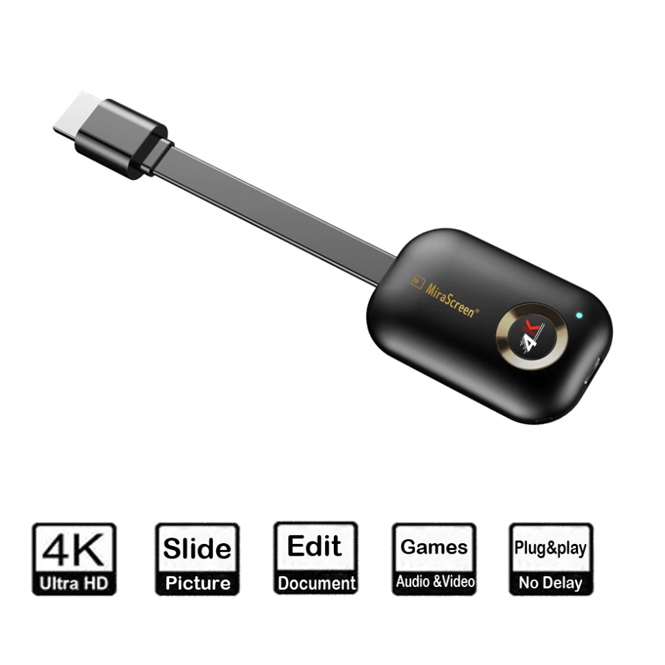 ลดราคา Mirascreen G9 Plus 2.4G/5G 4K HDMI H.265 Wifi Display DongleกระจกMiracast Airplay DLNAสำหรับโปรเจคเตอร์HDTV #สินค้าเพิ่มเติม แดปเตอร์ สายแปลงสายไฟ PCS Gold HDMI Extender
