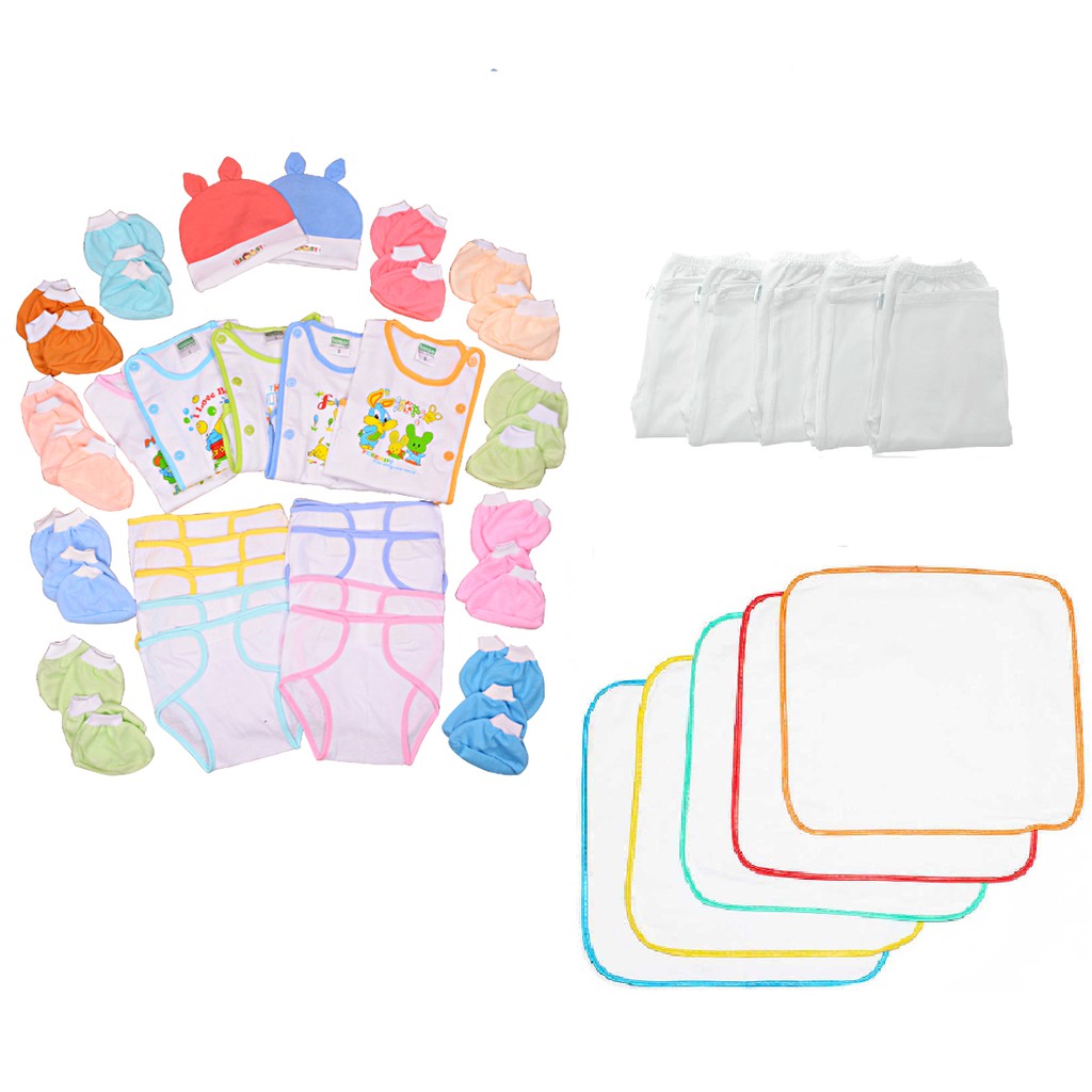 [GIVE A STRAWBERRY BRACELET] SET กางเกงขายาวสําหรับเด็กแรกเกิด 47 ตัว อายุ 0 ถึง 6 เดือน