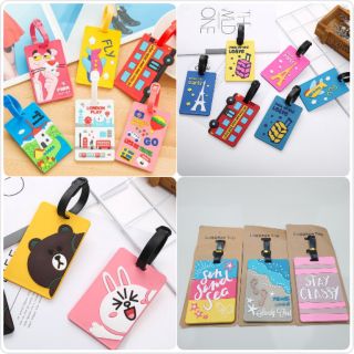 🎉พร้อมส่ง 19 ลาย🎉 ป้ายห้อยกระเป๋าเดินทาง  แท็กห้อยกระเป๋า Luggage tag