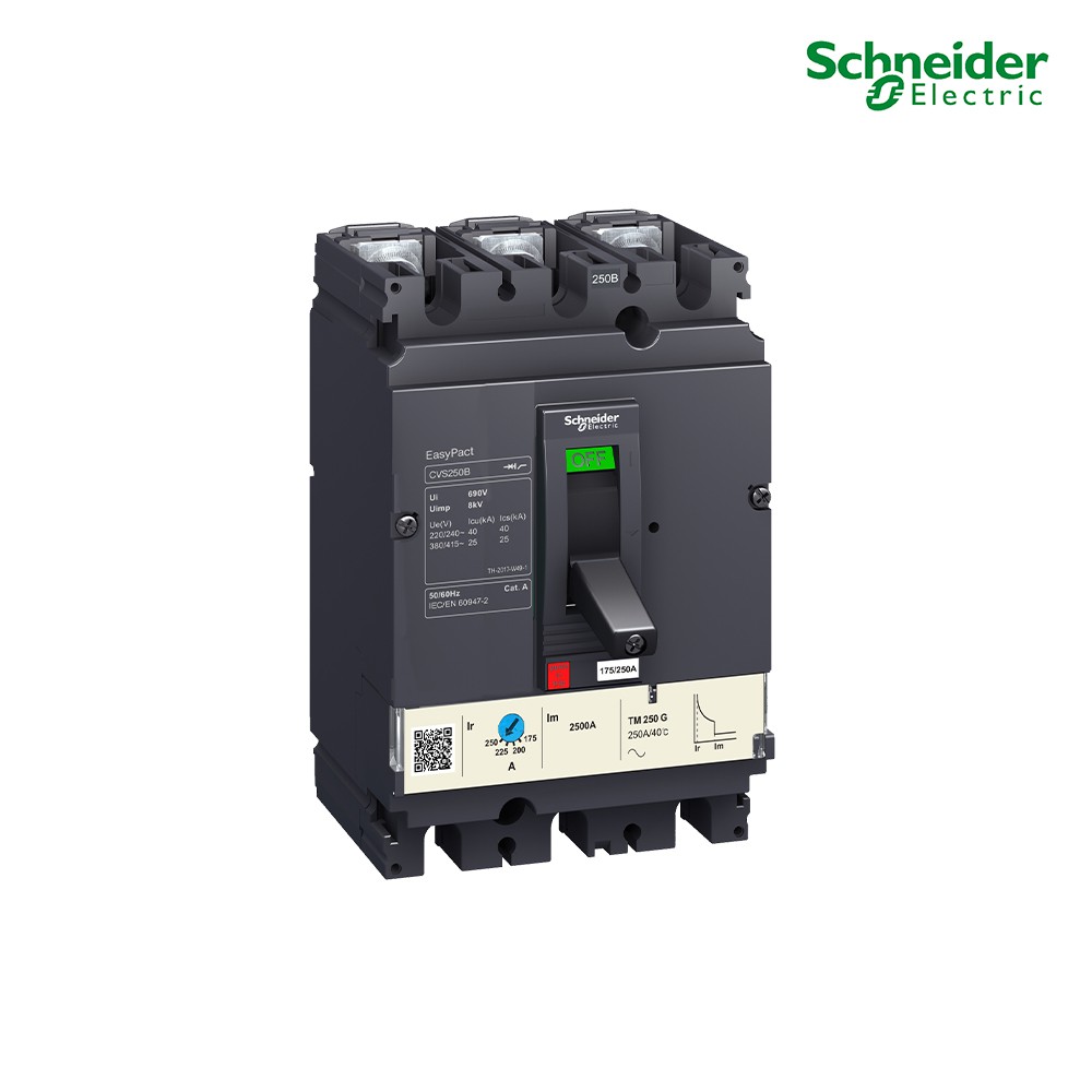 Schneider  Circuit breaker  CVS100B, 25 kA at 415 VAC, 25 A  TM-D trip unit, 3P_ LV510301 | PlugOn