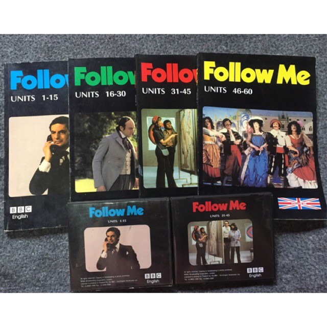 Follow Me Book หนังสือภาษาอังกฤษ Follow Me 1-4 + แผ่นวีดีโอการสอน ครบชุดมือ1 Follow Me Book BBC LOND