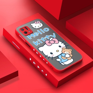 เคสซิลิโคนนิ่ม ขอบสี่เหลี่ยม บาง กันกระแทก ลายการ์ตูนคิตตี้ สําหรับ OPPO A16K