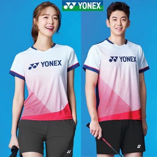 Yonex เสื้อกีฬาแขนสั้น ซับเหงื่อ สําหรับผู้ชายและผู้หญิง