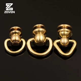 ลูกบอลทองเหลือง Chicago Stud Screw Rivets เล็บหมุนได้ D แหวนกระเป๋าสตางค์หัวเข็มขัด Handle Connector DIY อุปกรณ์เสริม