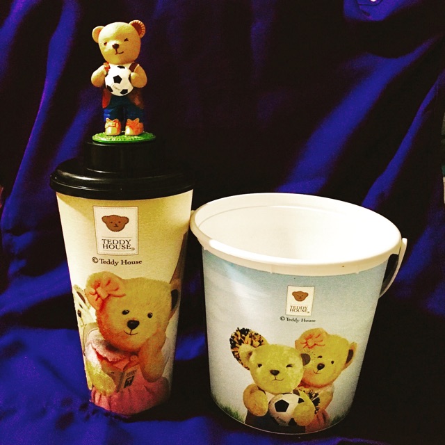 Teddy House Bucket & Glass Set (Boy)