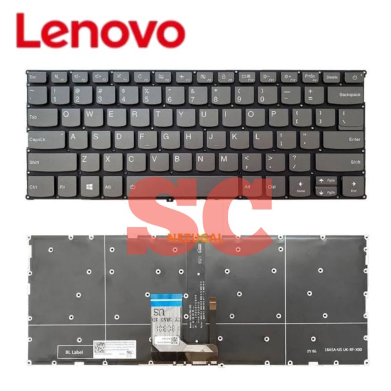 คีย์บอร์ด Lenovo 720S-14 720S-14IKB 720S-14IKBR พร้อมไฟแบ็คไลท์