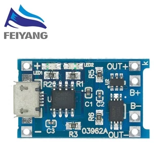 บอร์ดโมดูลชาร์จแบตเตอรี่ลิเธียม Type-c Micro Mini USB 5V 1A 18650 TP4056 1A Li-ion