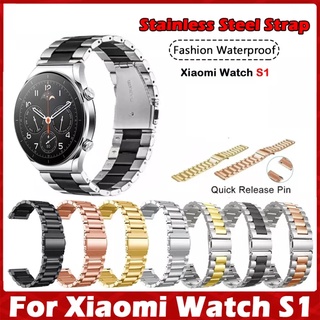 สายนาฬิกาข้อมือ สเตนเลส โลหะ ปรับได้ แบบเปลี่ยน สําหรับ Xiaomi Watch s1 Xiaomiwatch s1 Pro