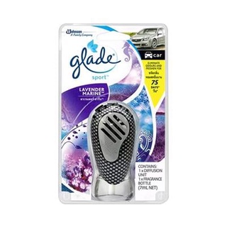 Homehapp น้ำหอมปรับอากาศในรถ GLADE SPORT กลิ่นลาเวนเดอร์ แอนด์ มารีน ขนาด 7 มล. สีดำ