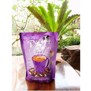 Delong Riceberry Coffee mix 6 in1(Not mix sugar, Low fat and benefit from rice) 13 sachets x 17 g.