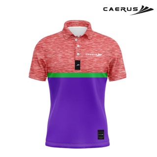 Caerus Tourney Red Green Purple Mens Golf Polo - Asian Cutting C9Y7