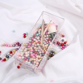 3/4/6/8/10 มม.ABS No-Hole เลียนแบบลูกปัดมุกที่มีสีสันรอบลูกปัด DIY Craft Filler สําหรับครีมกาวเคสโทรศัพท์ตกแต่ง