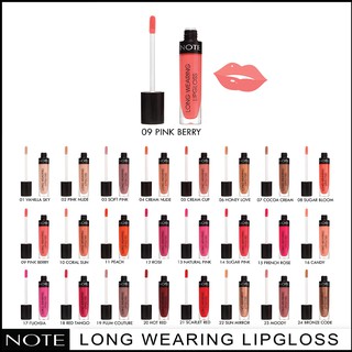 NOTE COSMETICS LONG WEARING LIPGLOSS 09 PINK BERRY