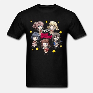 Bang Dream! เสื้อยืด ผ้าฝ้าย พิมพ์ลายการ์ตูนมังงะ สําหรับผู้ชาย