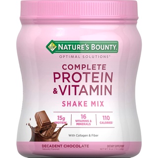 ดูแลทั้งร่างกาย Nature Bounty Optimal Solutions Complete Protein &amp; Vitamin Shake Mix Decadent  453 กรัม