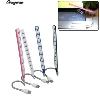 Gregorio ซูเปอร์สว่าง USB 10 ชิ้นไฟอ่านหนังสือ LED โคมไฟตั้งโต๊ะกลางคืน