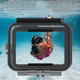 60m/197ft Waterproof Diving Housing Soft Case with Touch Back Cover for GoPro 8 Black