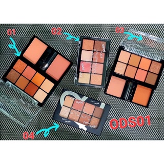 ODBO FOR EYES FOR BLUSH #IDS01 โอดีบีโอ ฟอร์ อายส์ ฟอร์ บลัช พาเลททาตา8เฉดสีมาพร้อมกับปัดแก้ม2สี ในตลับเดียว