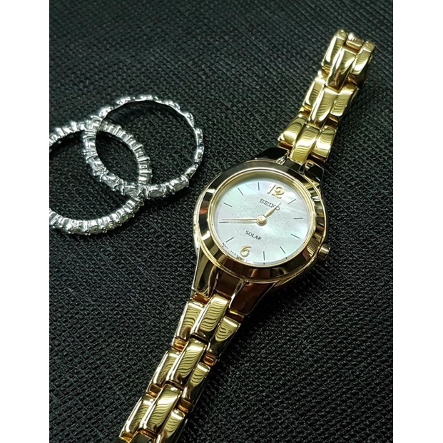 นาฬิกาSeiko Solar หญิง เรือนทอง รุ่น SUP026P1 SUP026P SUP026