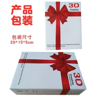 ส่งทันที 3Dโคมไฟอะคริลิค LED ตกแต่งห้องนอน F3D
